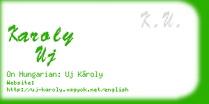 karoly uj business card